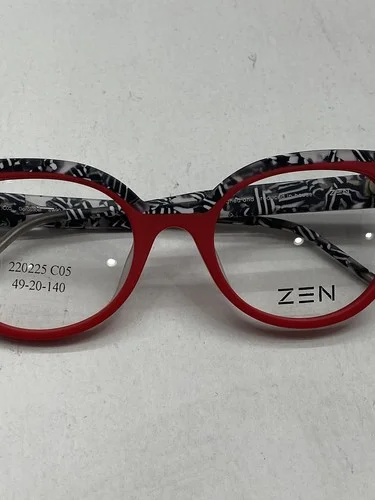 ZEN Gorosabel Red Black White Eyewear Glasses Frames Clear Lens 220225 C05 3