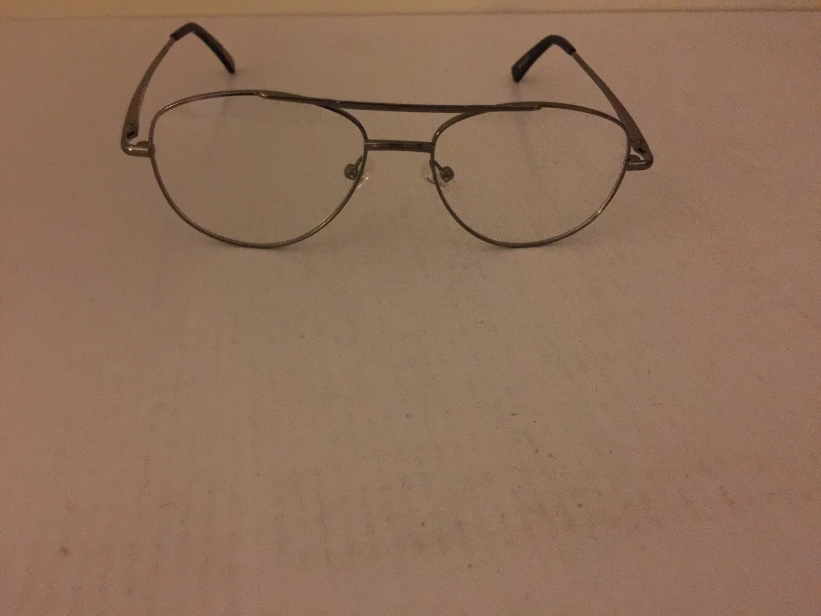 Zenni Aviator 419012 Eyeglasses Matte Silver Frames clear lenses