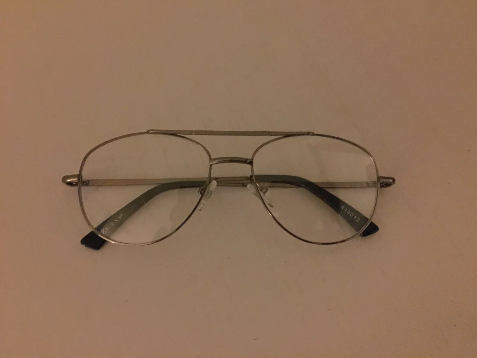 Zenni Aviator 419012 Eyeglasses Matte Silver Frames clear lenses 3