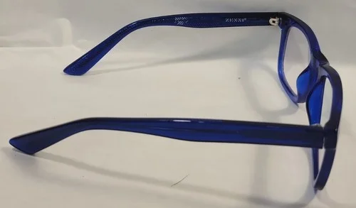 Zenni eyeglass frame 1255216 in blue with demo lens 3
