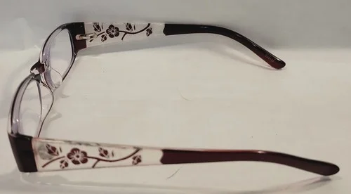 Zenni eyeglass frame 339128 with demo lens in clear/red 2