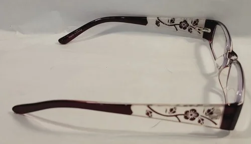 Zenni eyeglass frame 339128 with demo lens in clear/red 3