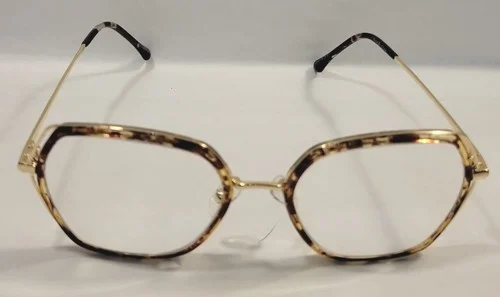 Zenni eyeglass frames 7828725 in gold with demo lens
