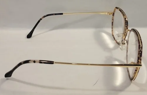 Zenni eyeglass frames 7828725 in gold with demo lens 3