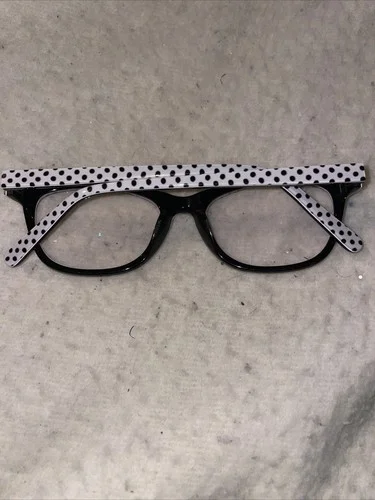 zenni eyeglasses women White Black Polka Dots Frames 2