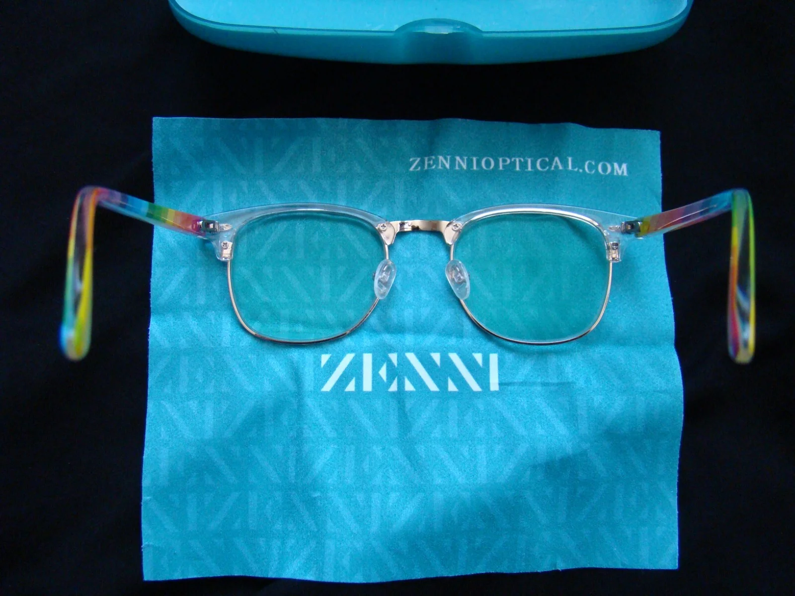 Zenni Optical 1910223 Eyeglasses with Case Prescription Unkown NEW LE Pride 3