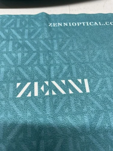 Zenni Optical Eyeglass Case Plastic Hard Shell Snap Shut Turquoise /Teal W/Cloth 2