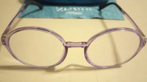 ZENNI Purple ROUND EYEGLASSES FRAMES 126917 with Case/Cloth 2