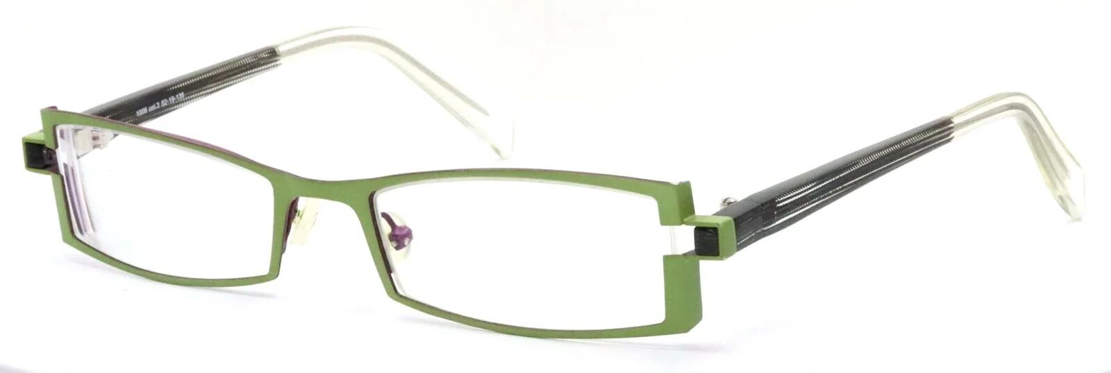 ZIS ONE 1006 Col 3 Lime Green Rectangular Eyeglasses 52-19-135 France