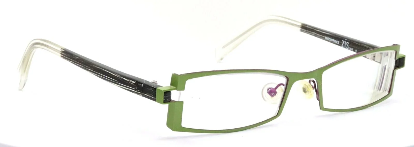 ZIS ONE 1006 Col 3 Lime Green Rectangular Eyeglasses 52-19-135 France 3