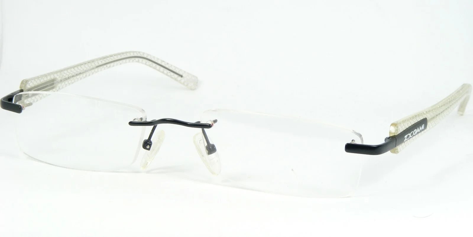 ZOOGAMI by Thema ZG24B C.2 BLACK EYEGLASSES GLASSES RIMLESS METAL 53-18-130mm