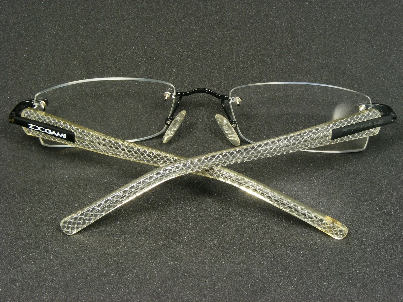 ZOOGAMI by Thema ZG24B C.2 BLACK EYEGLASSES GLASSES RIMLESS METAL 53-18-130mm 3