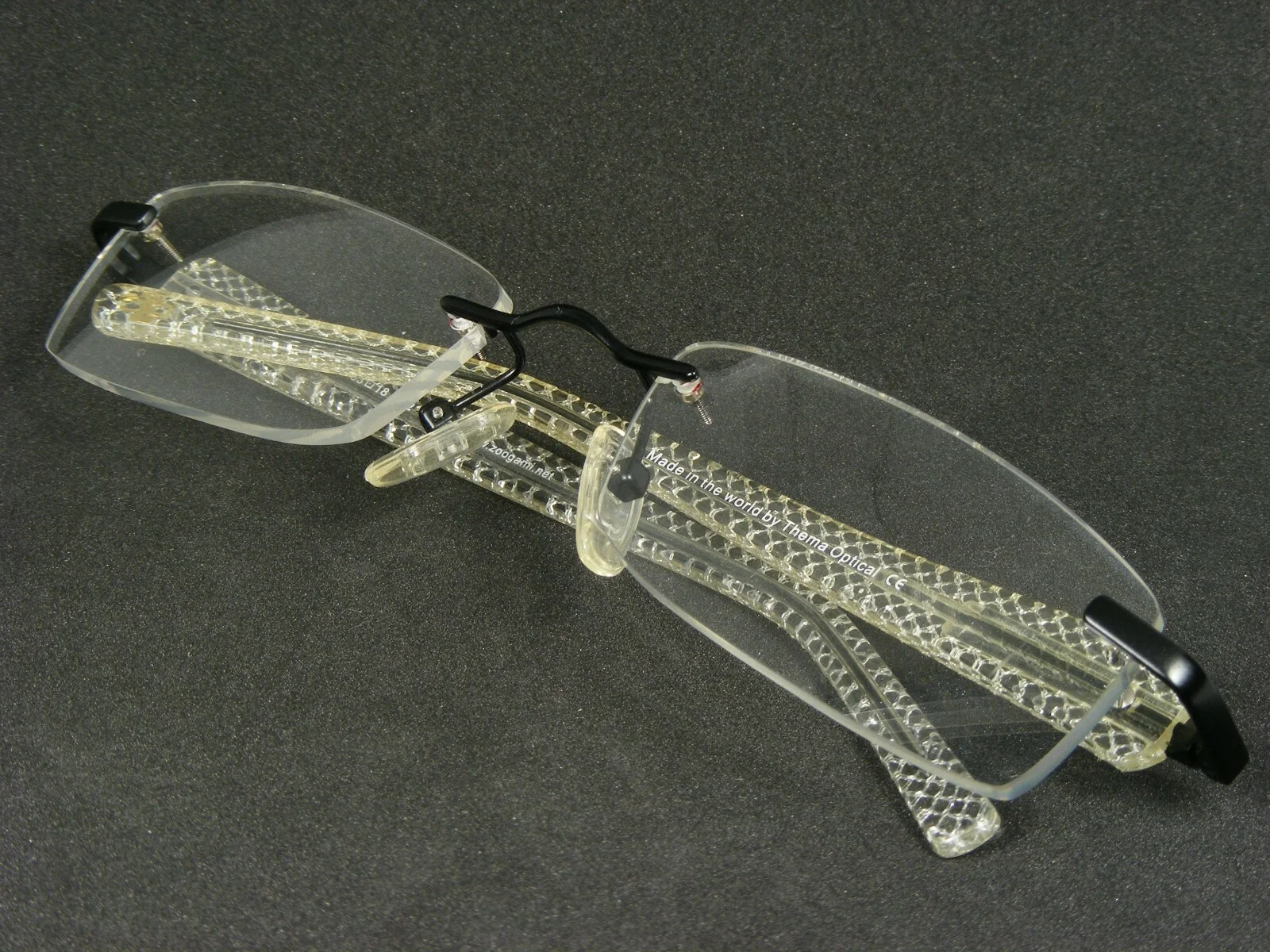 ZOOGAMI by Thema ZG24B C.2 BLACK EYEGLASSES GLASSES RIMLESS METAL 53-18-130mm 4