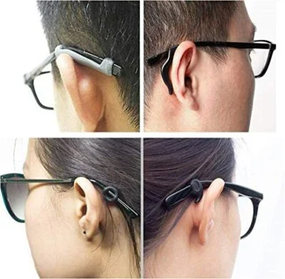 Zotech 12 Pairs Silicone Anti-Slip Eyeglasses Retainers (Black) 2